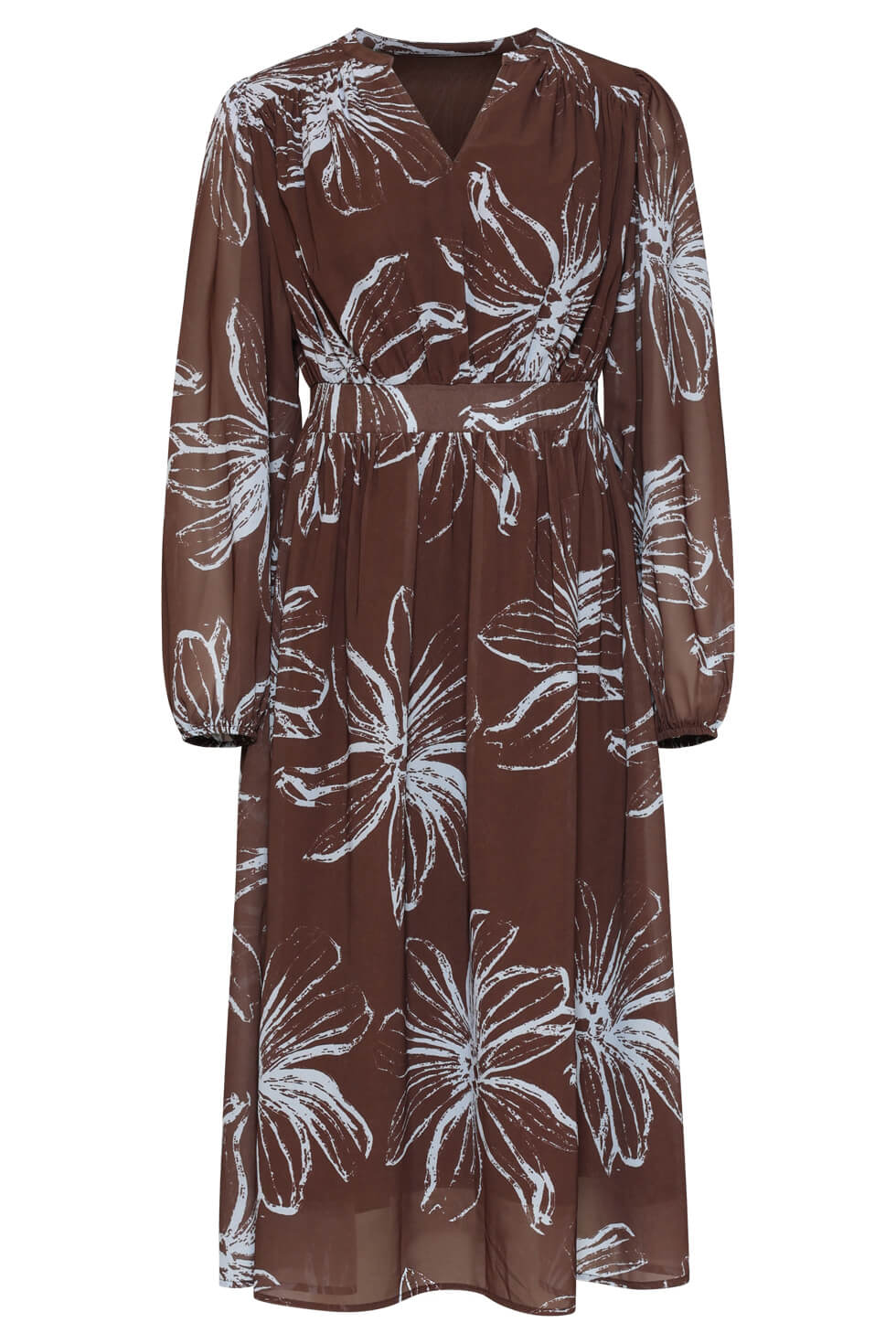 Front view of the Smashed Lemon oversized floral dress