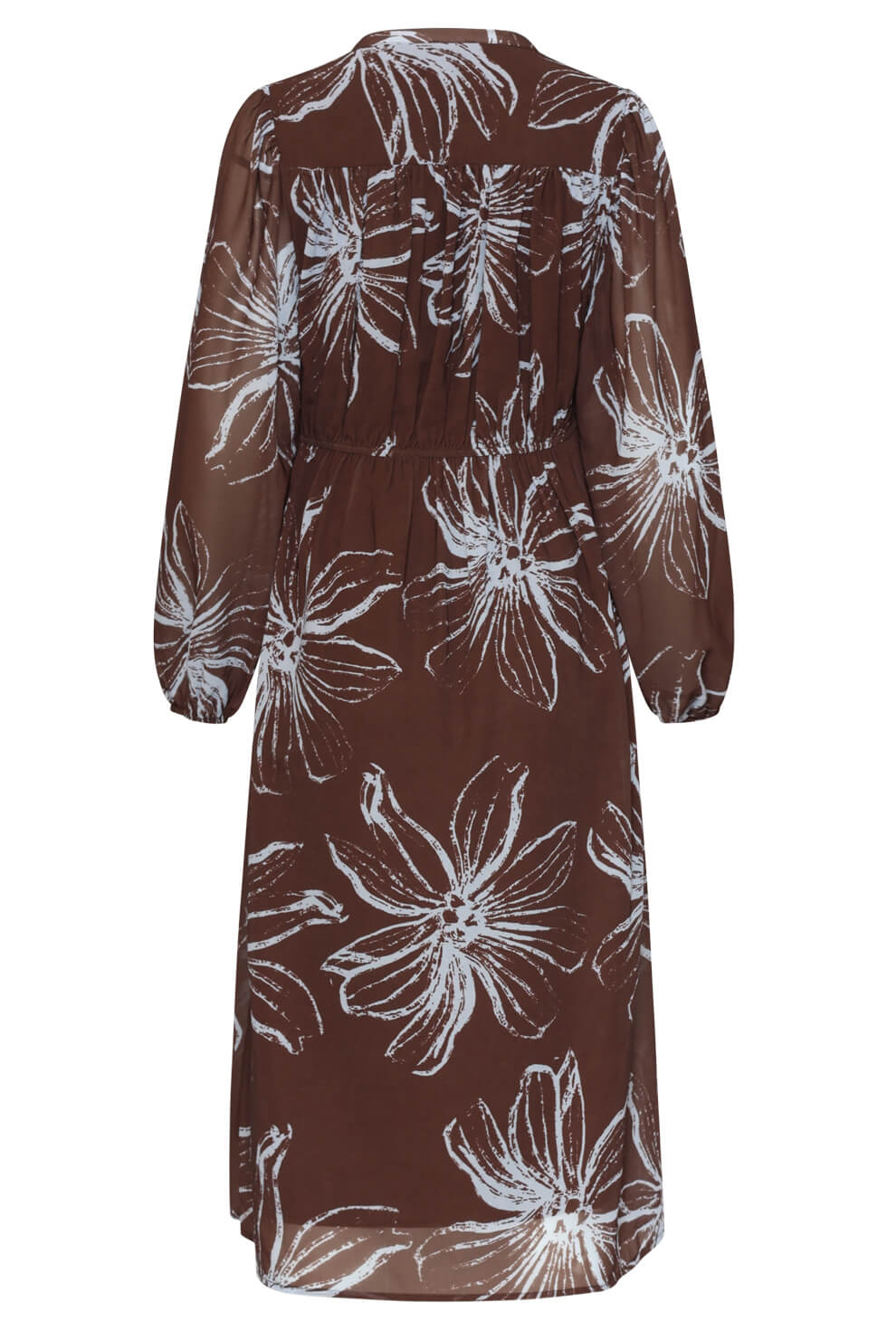 Back view of the Smashed Lemon floral midi dress