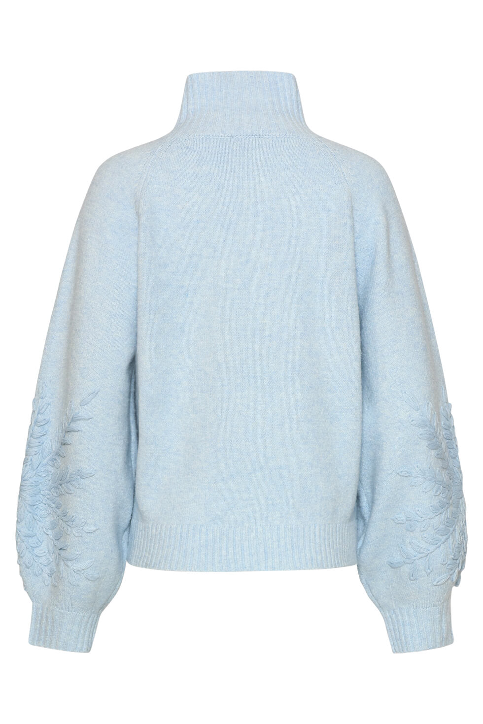 Back view of the Smashed Lemon embroidered-sleeve jumper