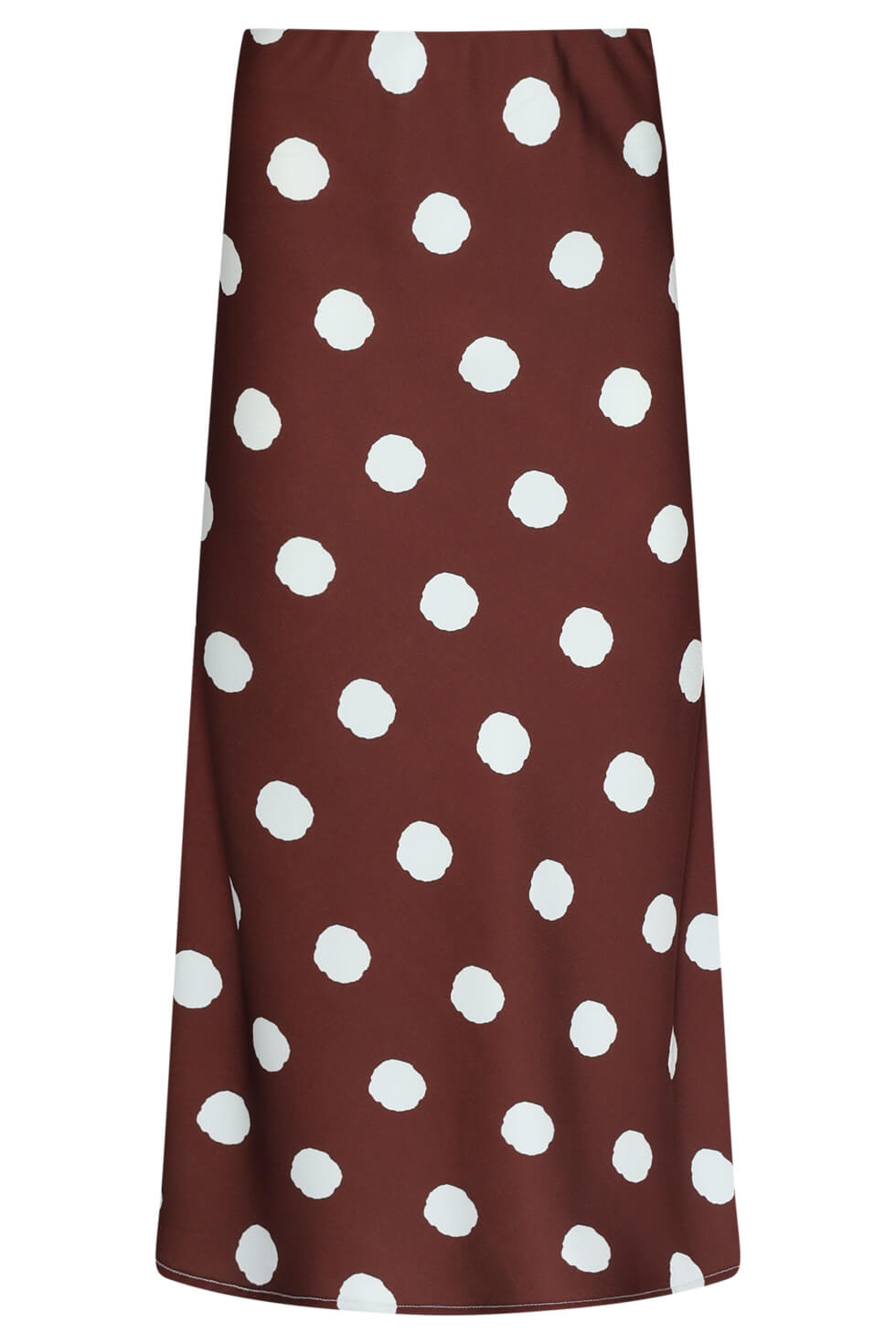 Front view of the Smashed Lemon irregular dot-print skirt