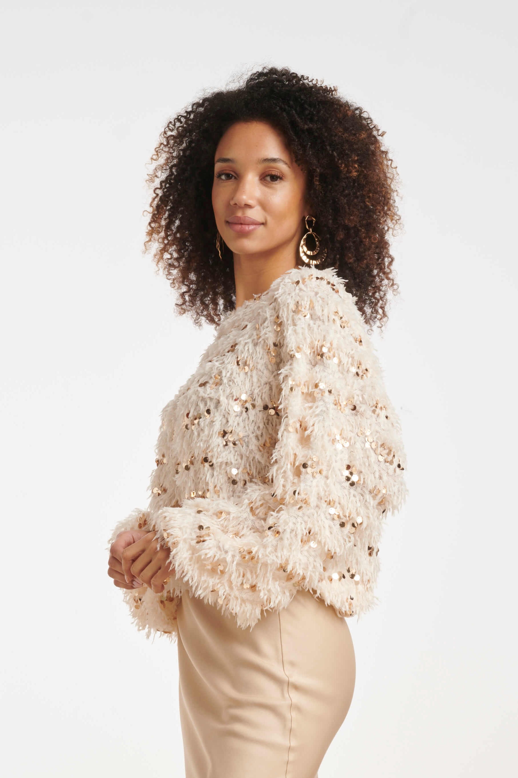Smashed Lemon party top with wide long sleeves