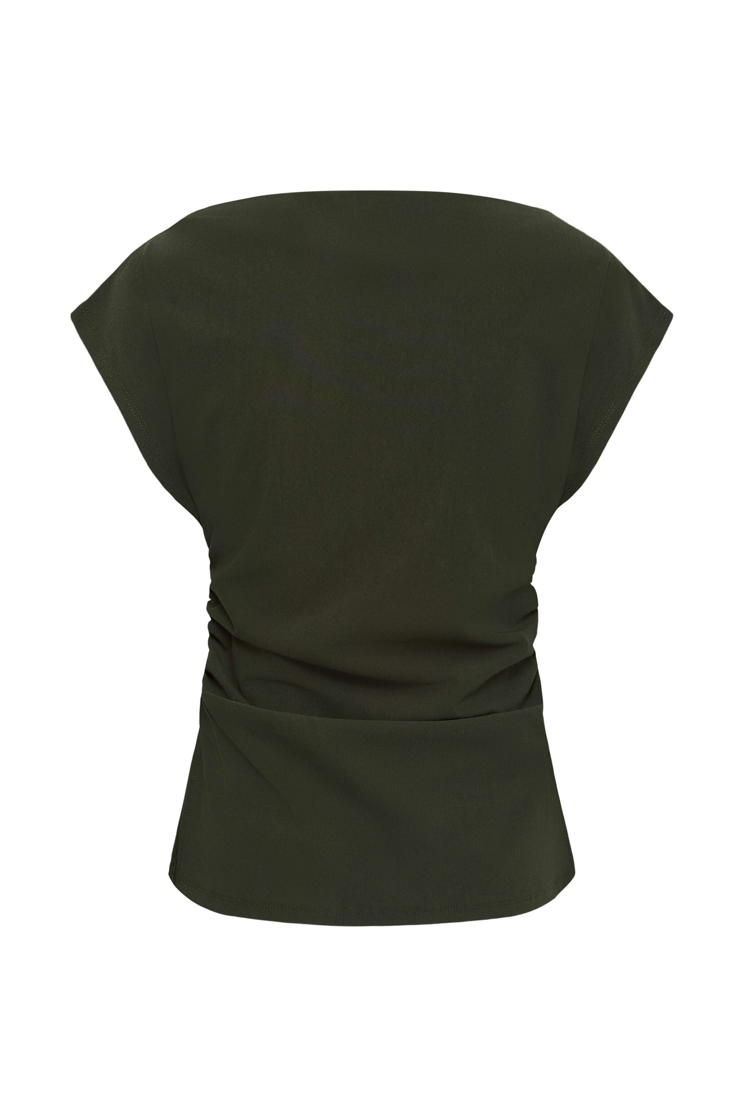 Back view of the Soaked in Luxury Eirlys draped top
