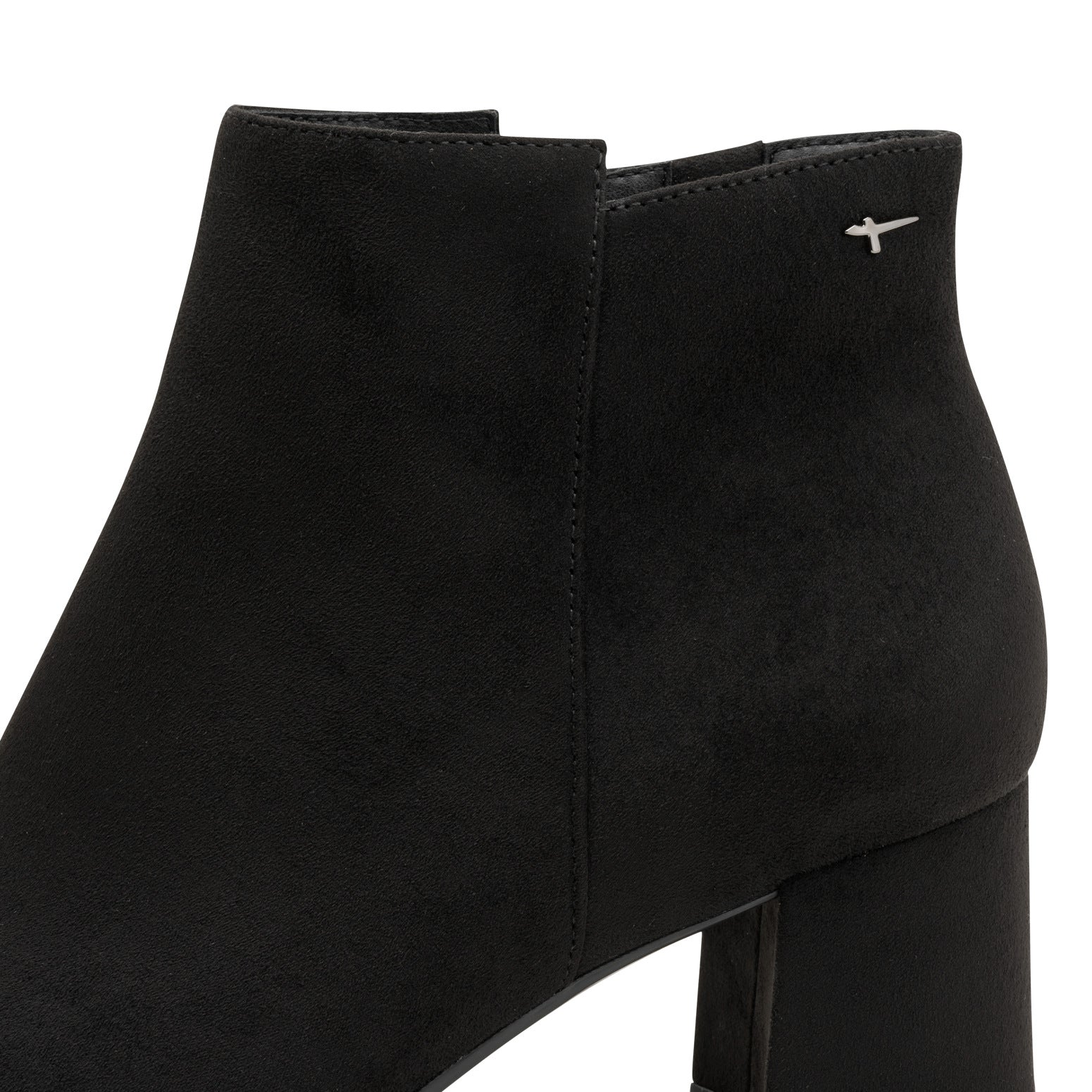 Close-up of Tamaris ankle boots with subtle branded hardware