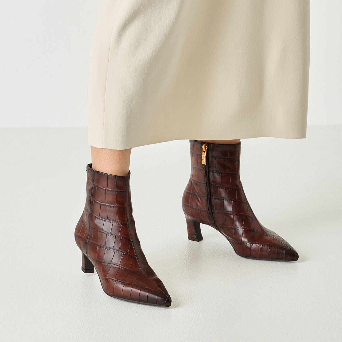 Tamaris croc-effect ankle boots 1-25384-47-31Z