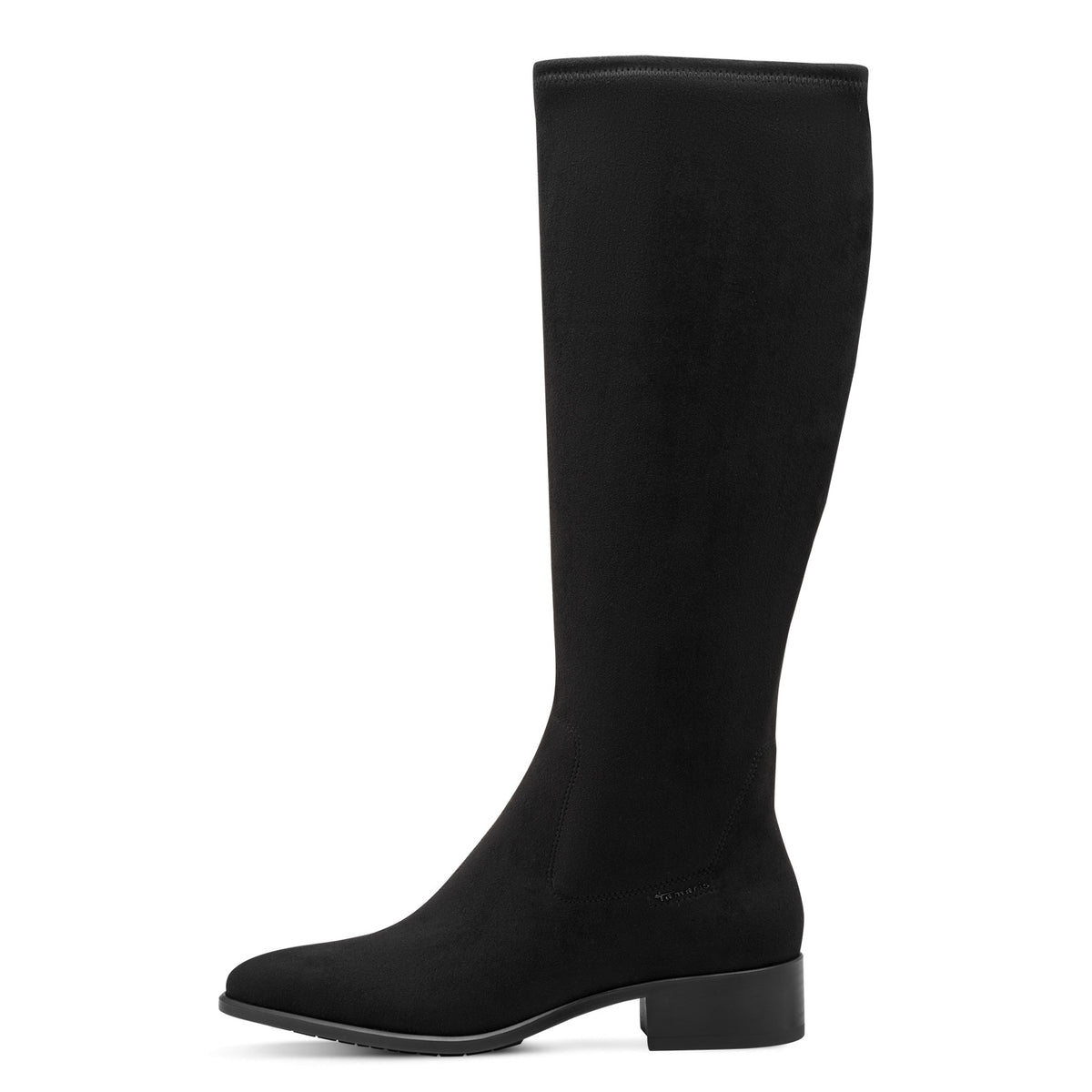 Tamaris black suede-look knee-high boots