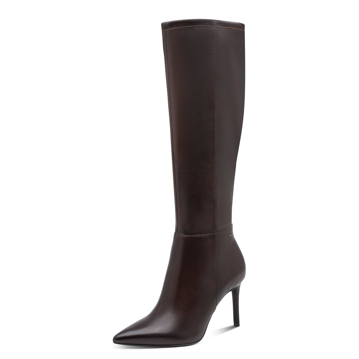 Tamaris brown pointed-toe boots front view