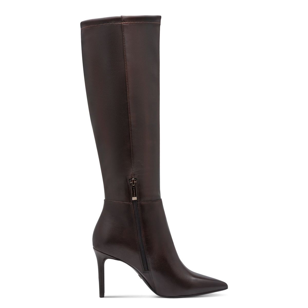 Tamaris mahogany boots with zip fastening