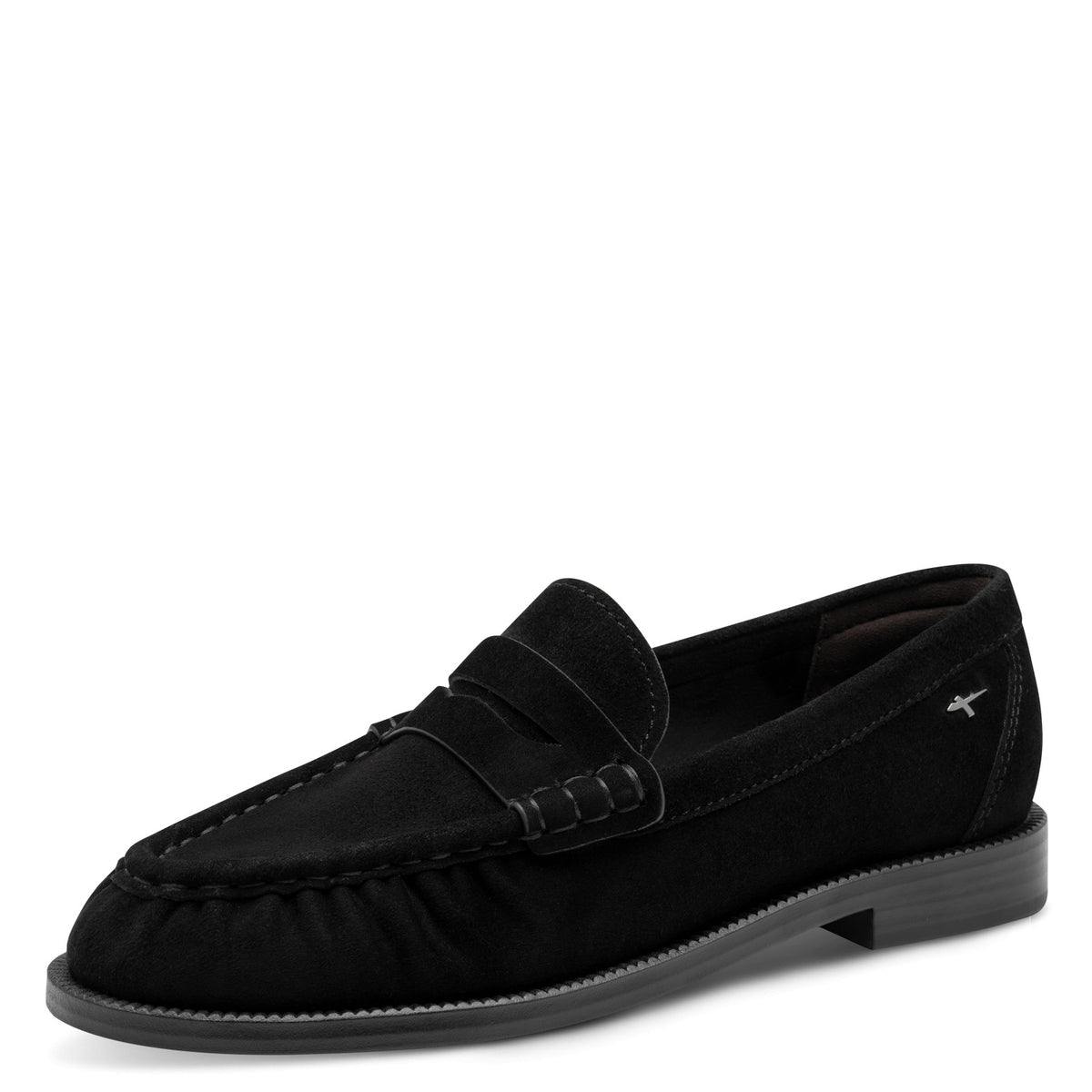Women’s flat leather loafers with a low 1.5 cm sole