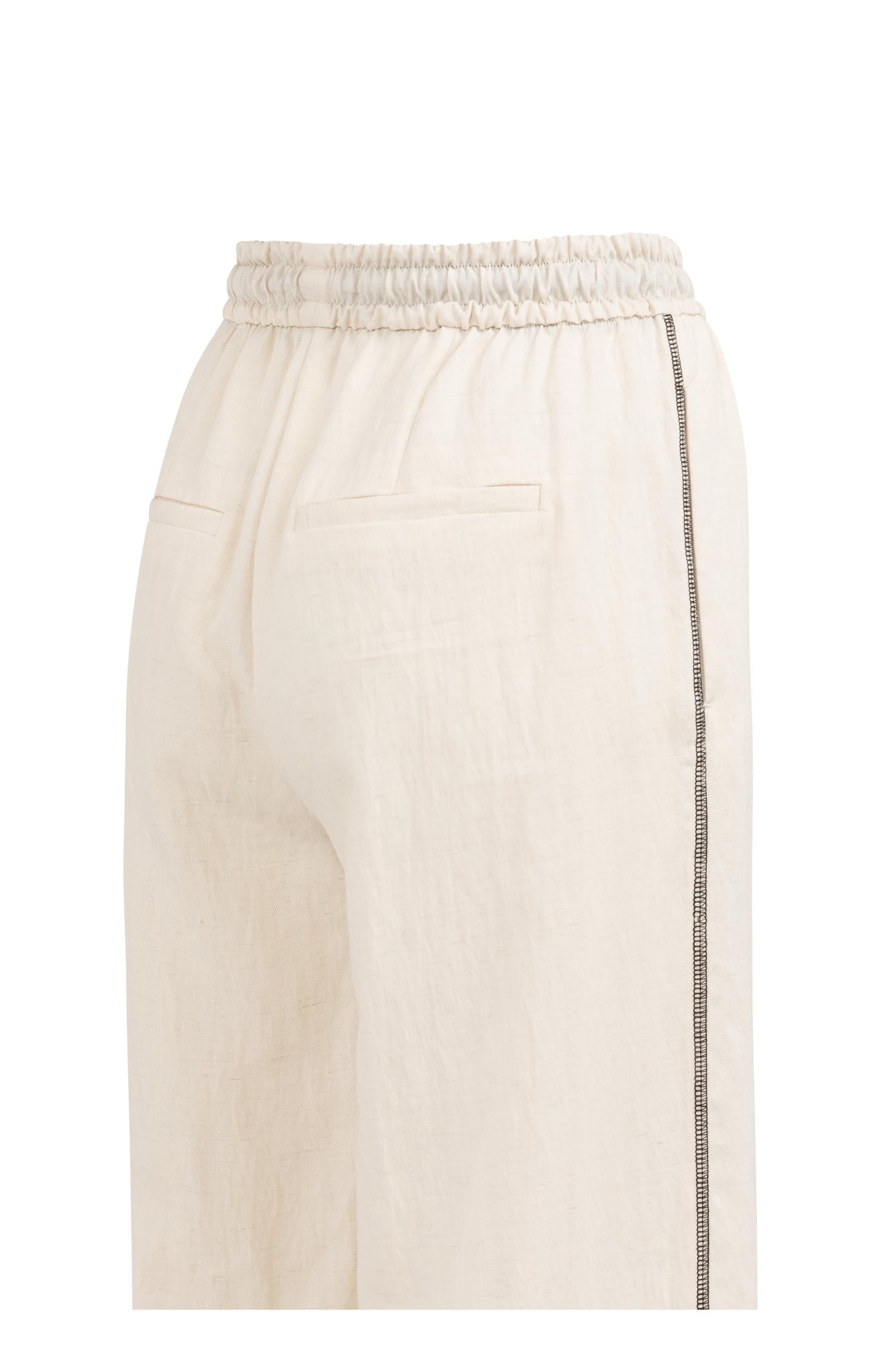 Woven trousers with drawcord