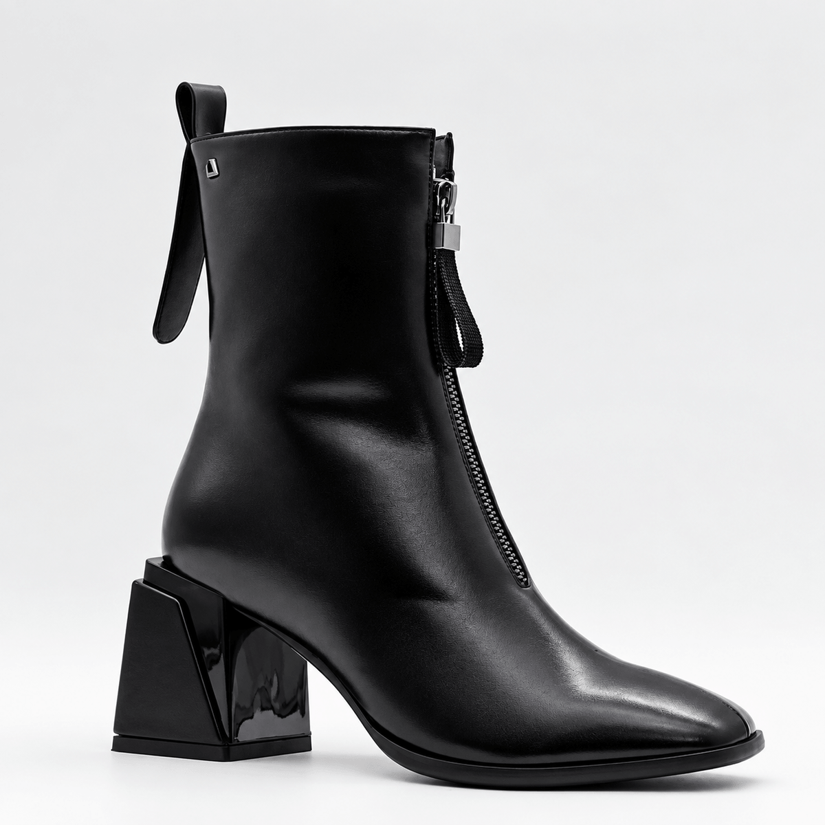 Una Healy Opalite Vinyl Heeled Ankle Boots
