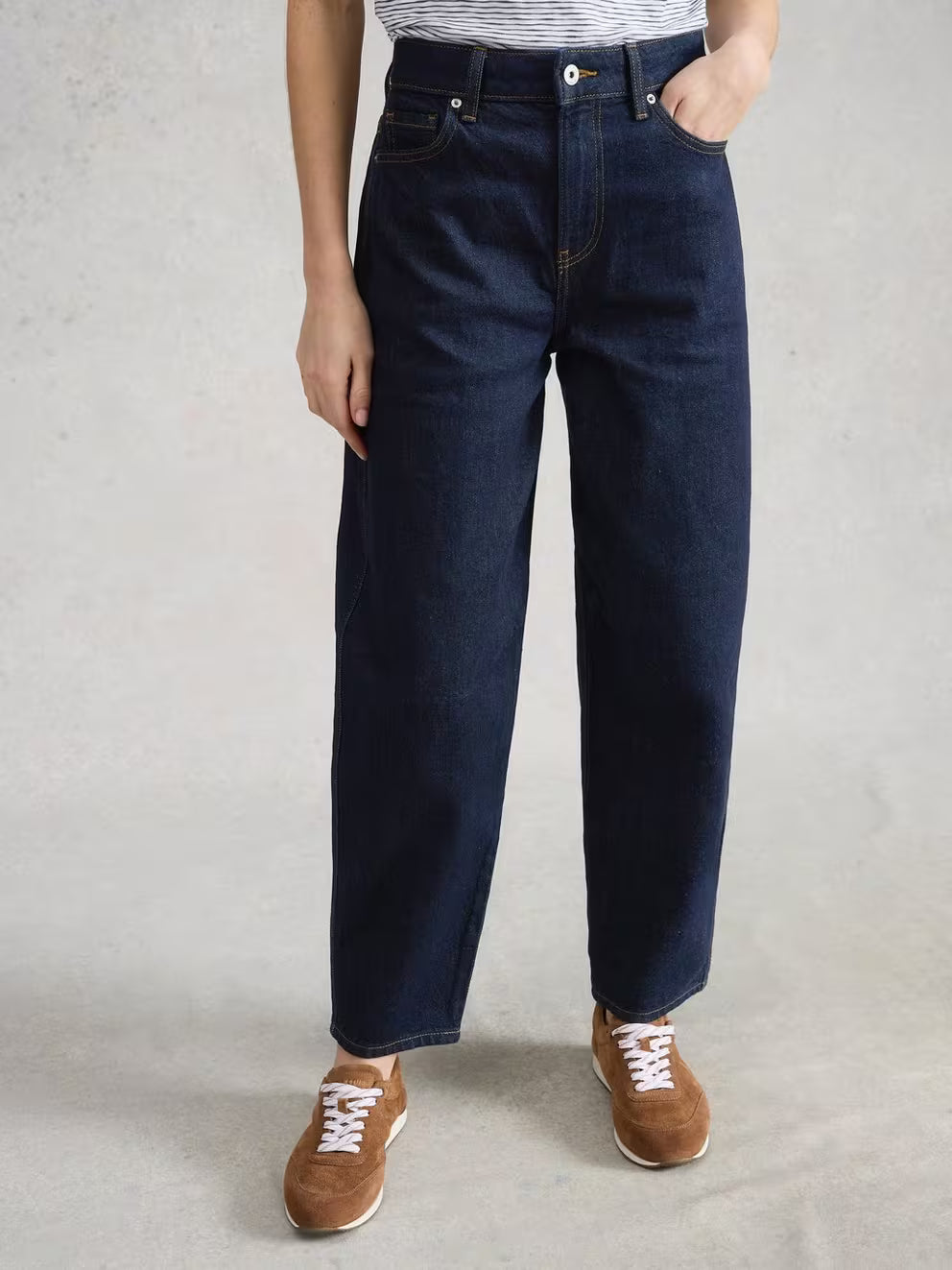 White Stuff Aubrey barrel-leg jeans 444939 front view