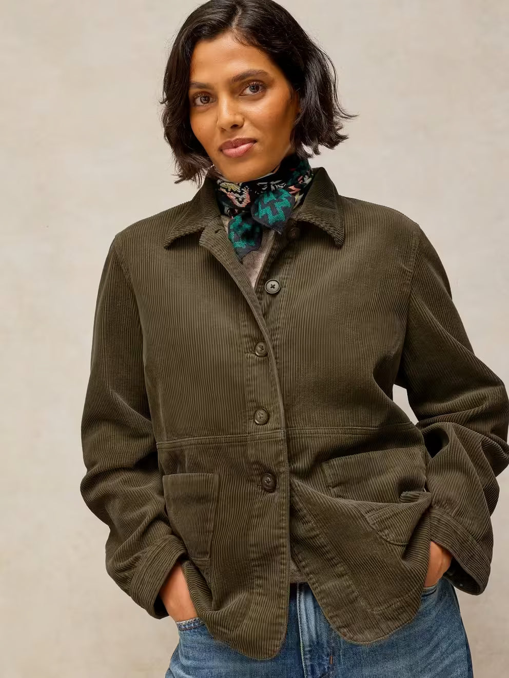 White Stuff Carrie button-through cord jacket