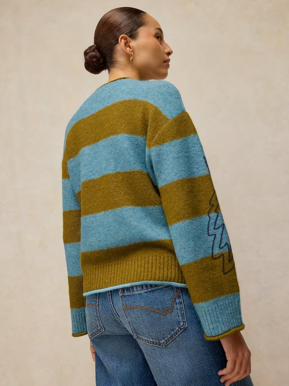 White Stuff 446751 long-sleeve jumper back view