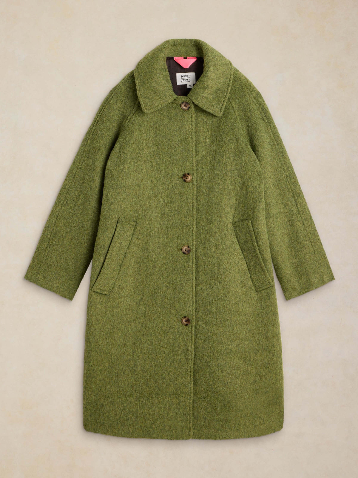 White Stuff wool-blend coat with button front