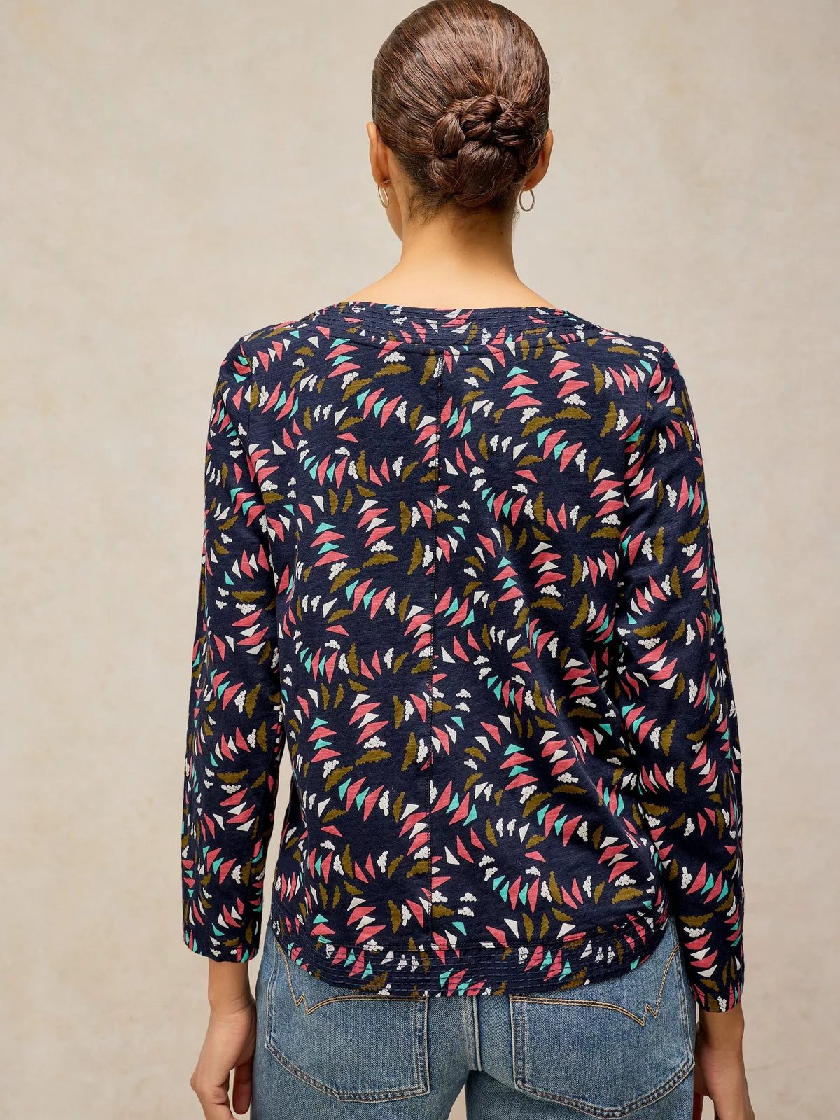 White Stuff style 447859 printed tee back view