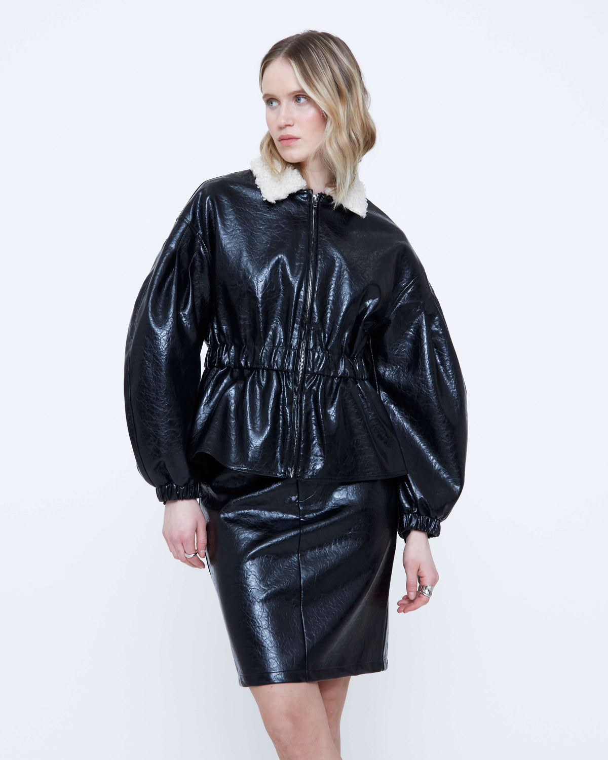Wild Pony faux leather jacket front view