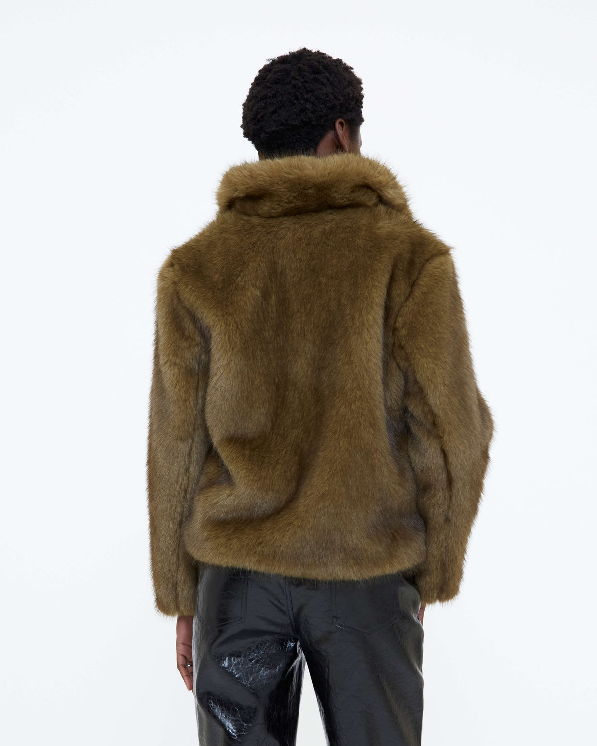 Wild Pony faux fur coat with lapel collar