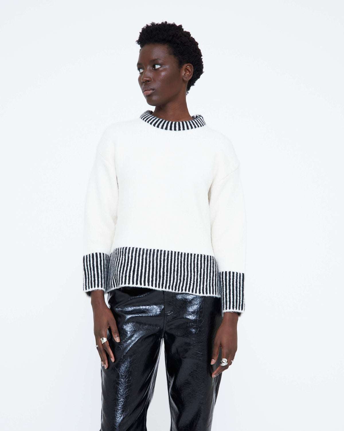 Wild Pony geometric jacquard jumper front view