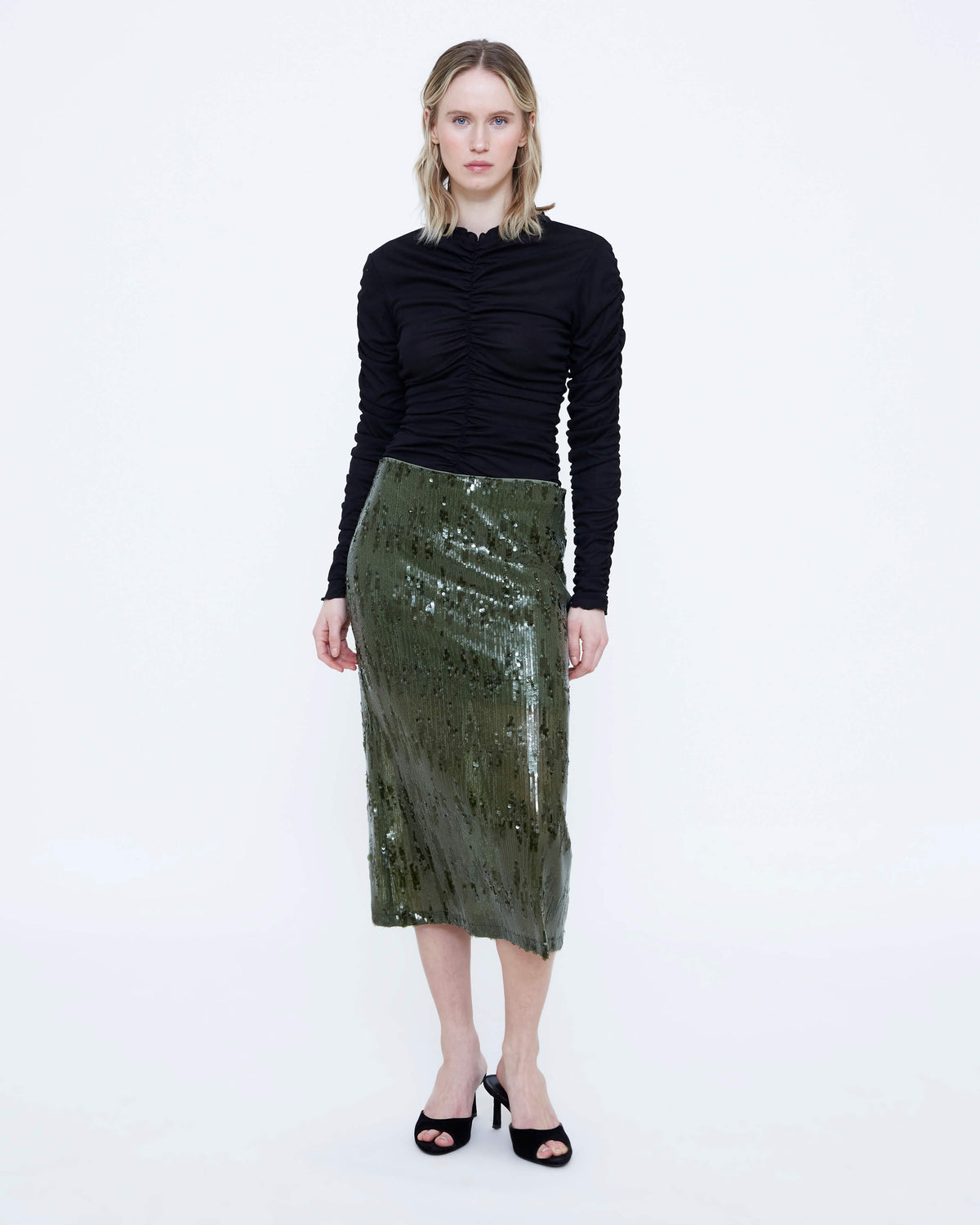 Wild Pony sequin skirt with mid-rise waistband