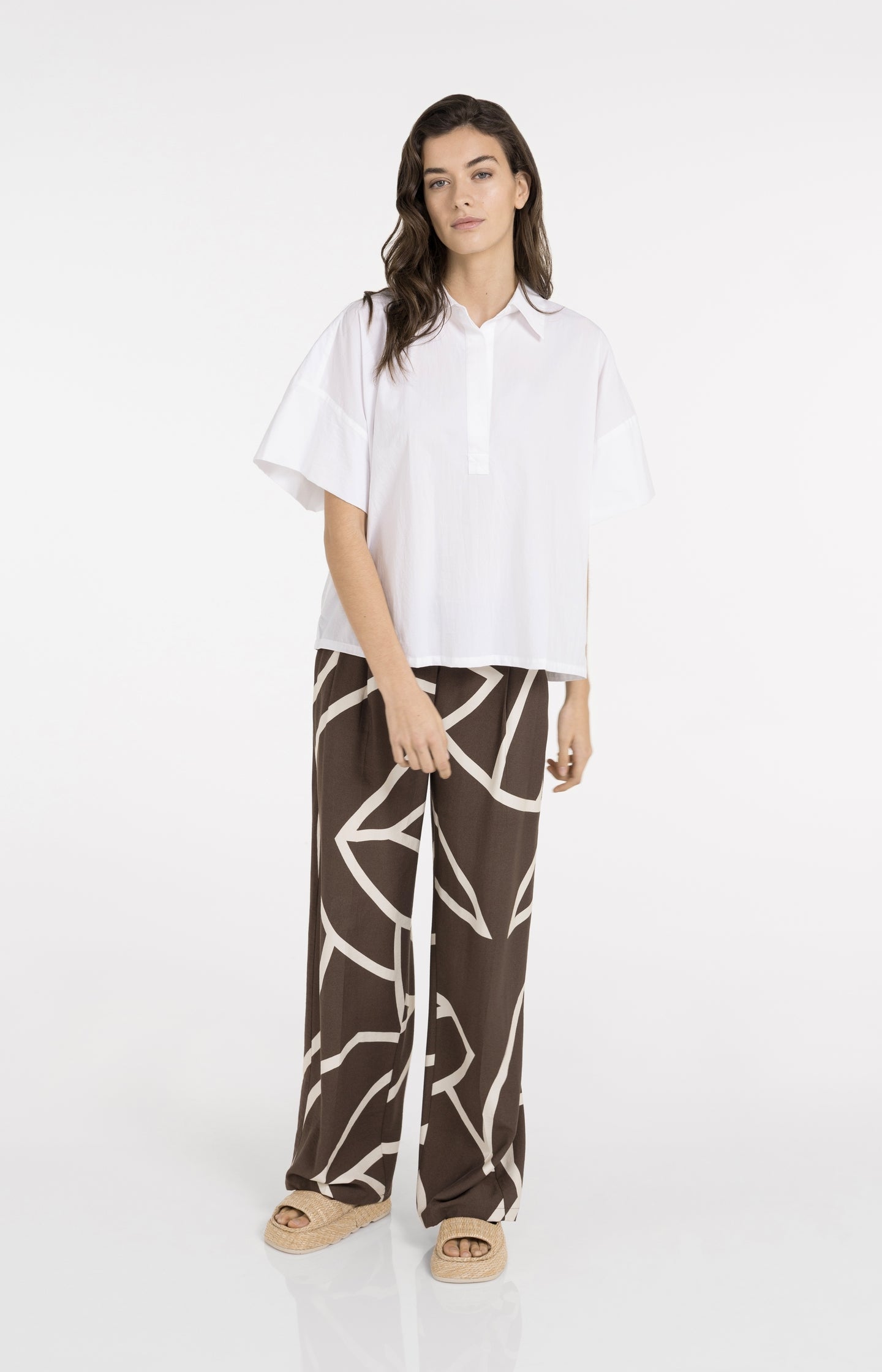 Wide-leg summer trousers
