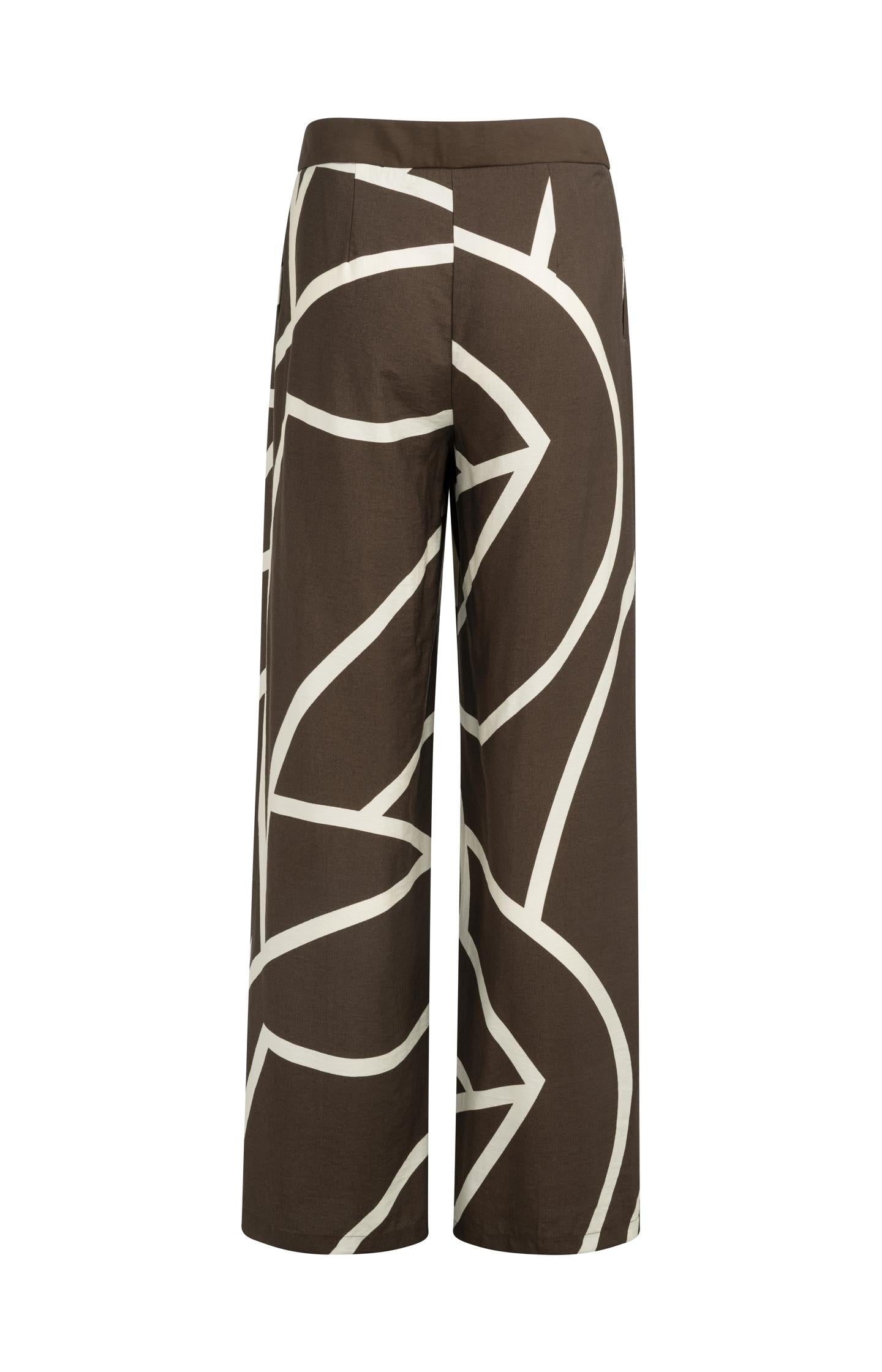 High-wasted summer trousers