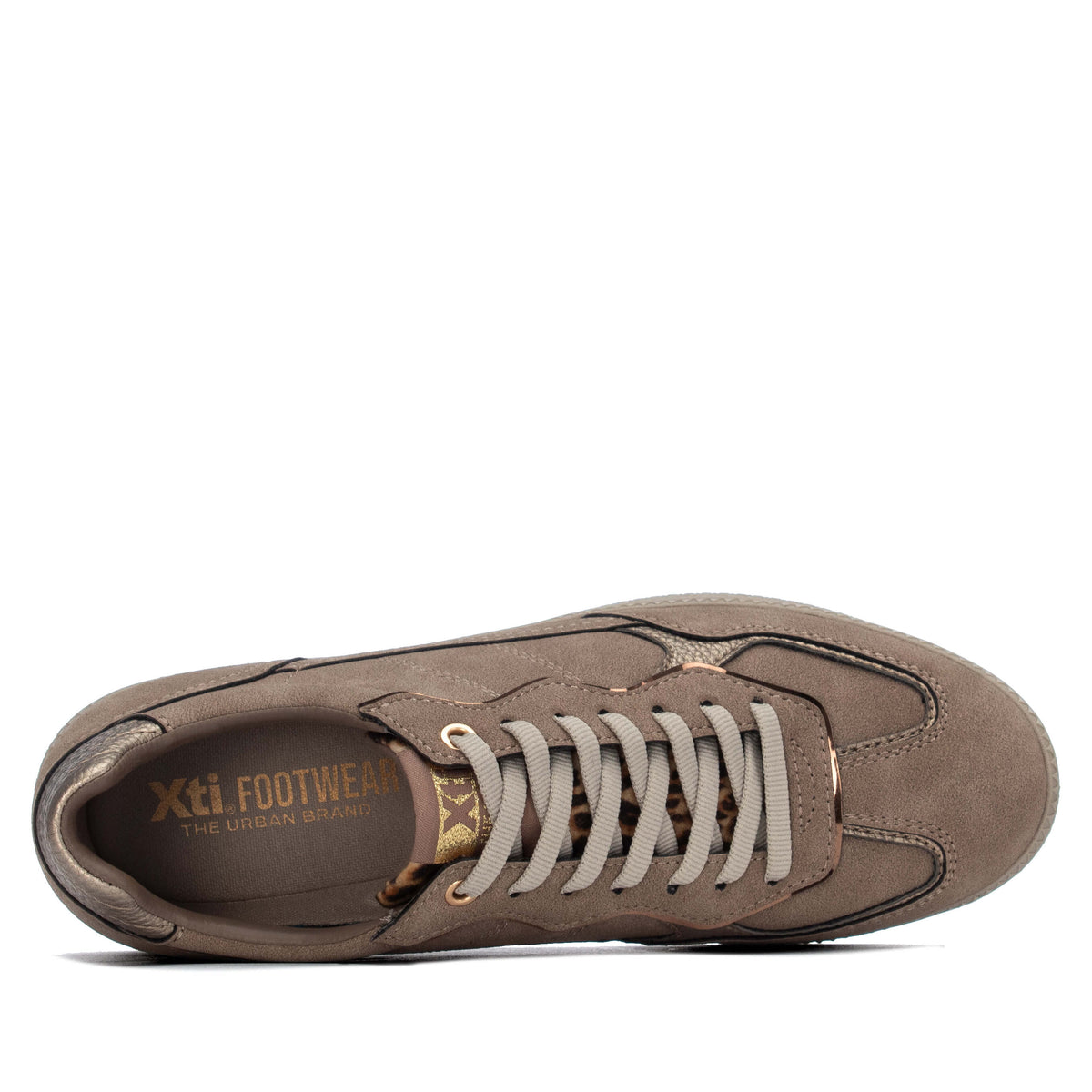 Women’s casual sneaker with metallic detailing