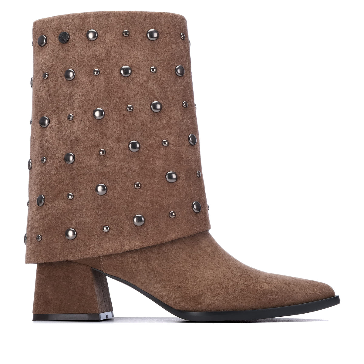 PETA-approved vegan ankle boot with block heel