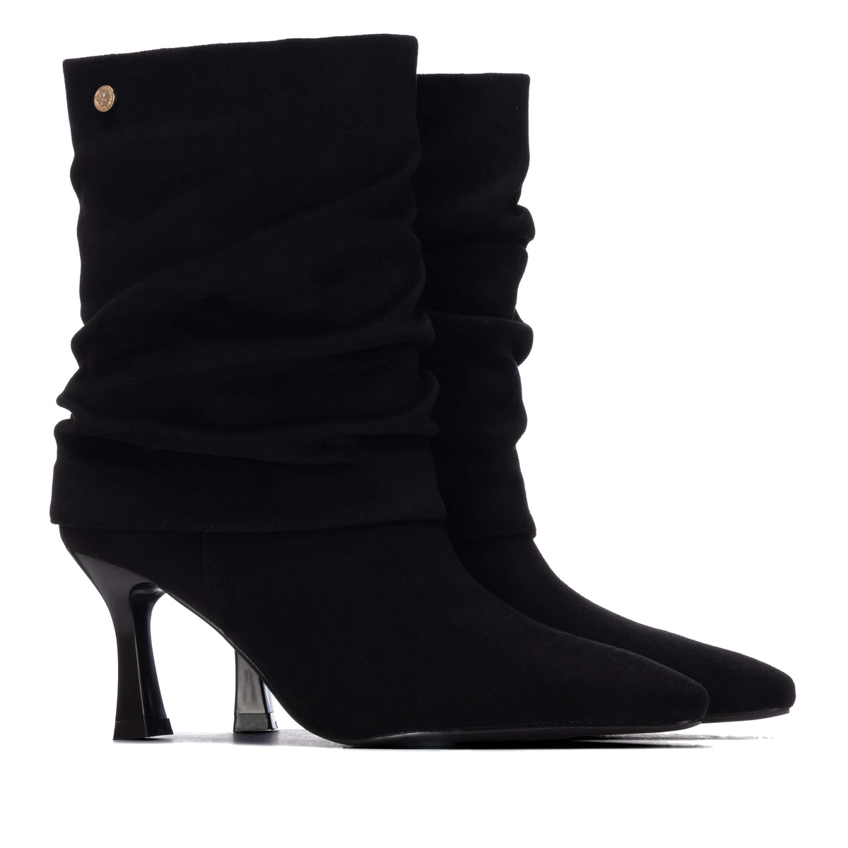 Xti ruched ankle boot with zip fastening