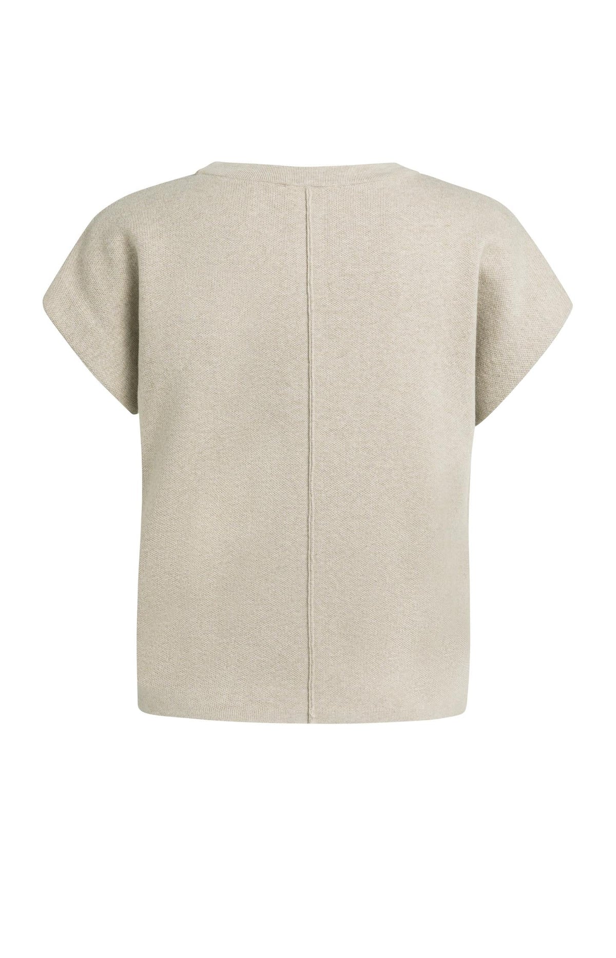YAYA short-sleeve cotton top with a clean silhouette