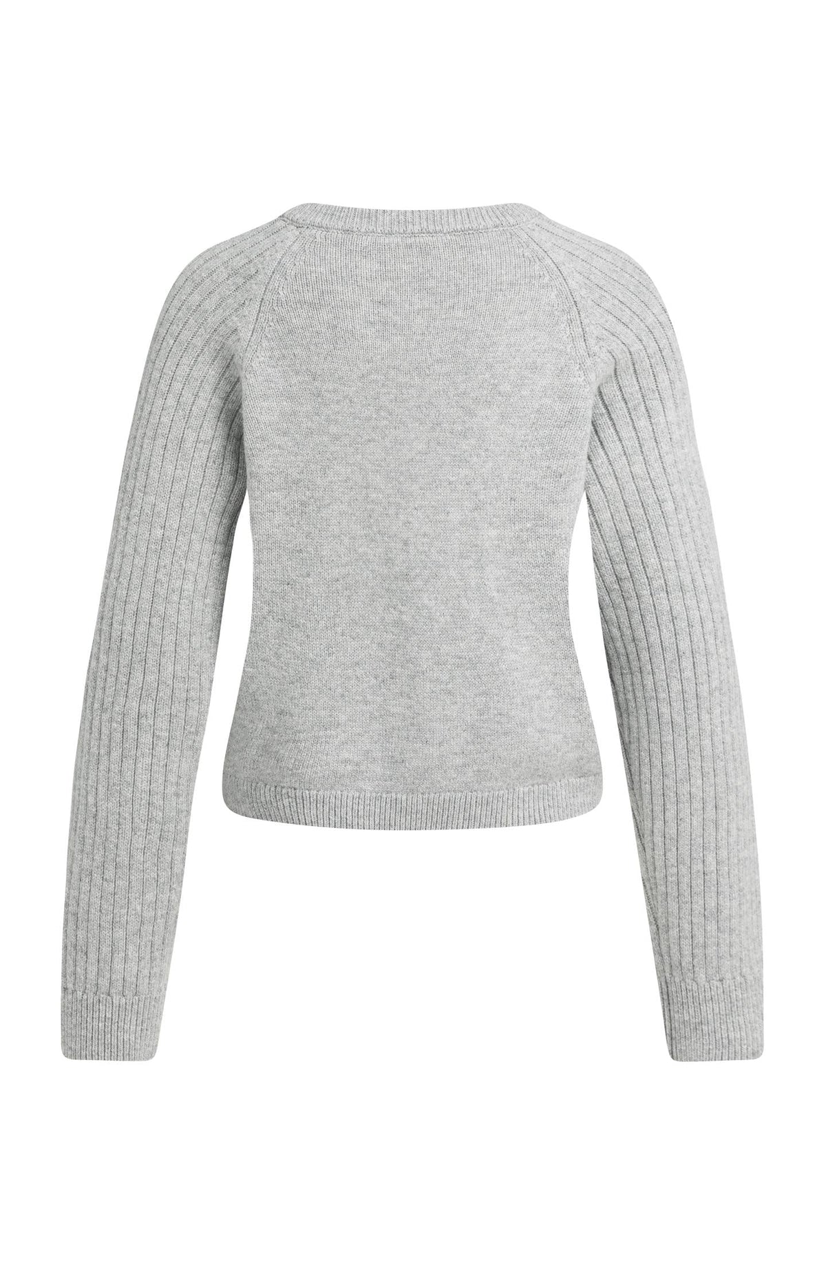 YAYA ribbed-sleeve knitted jumper back view