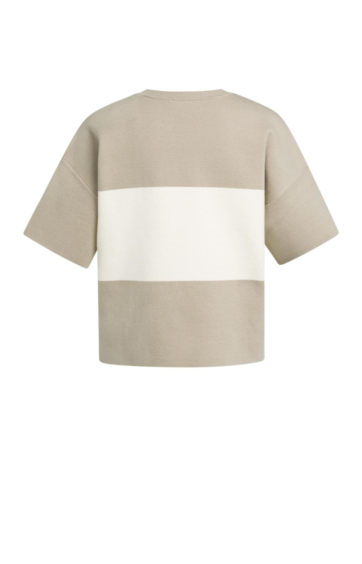Back view of YAYA relaxed striped knit top