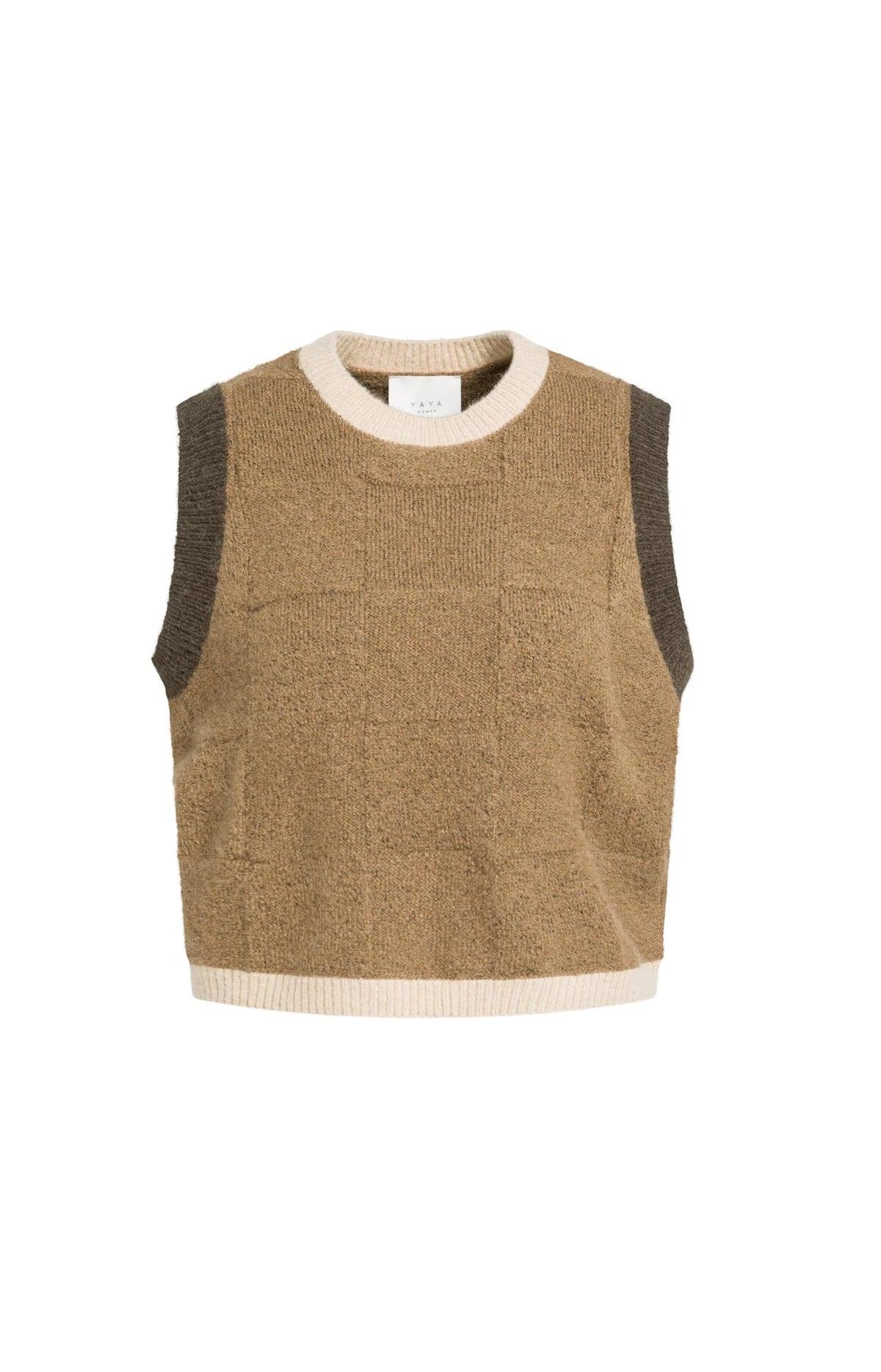 YAYA vest in tan 