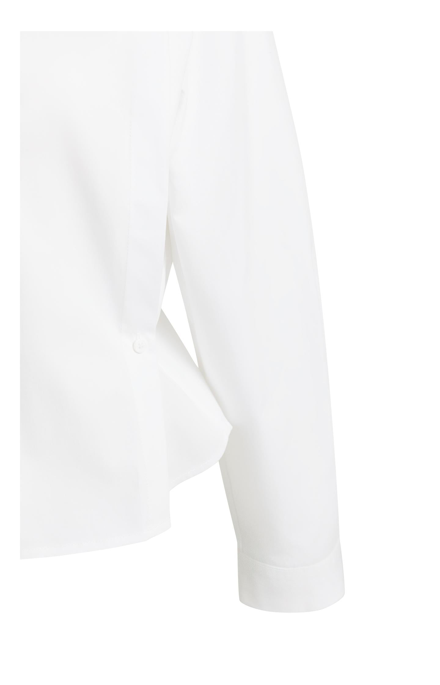 YAYA poplin blouse with adjustable waist and long sleeves