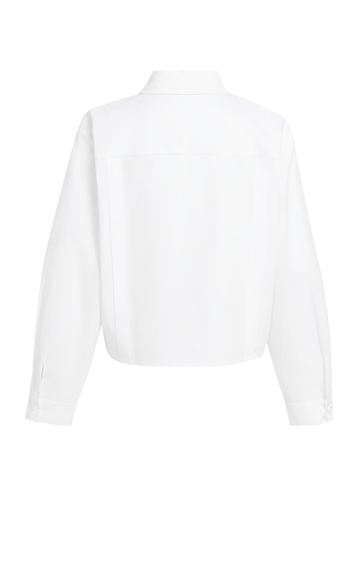 Poplin blouse with adjustable waist and long sleeves from YAYA