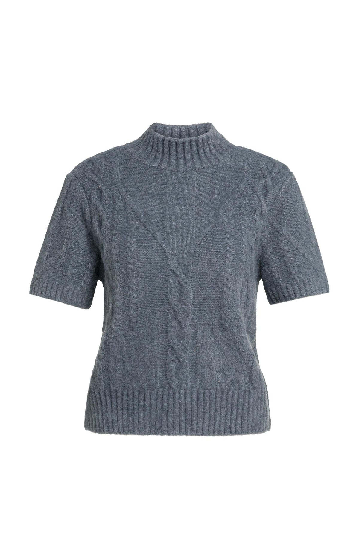 YAYA cable-knit jumper front view