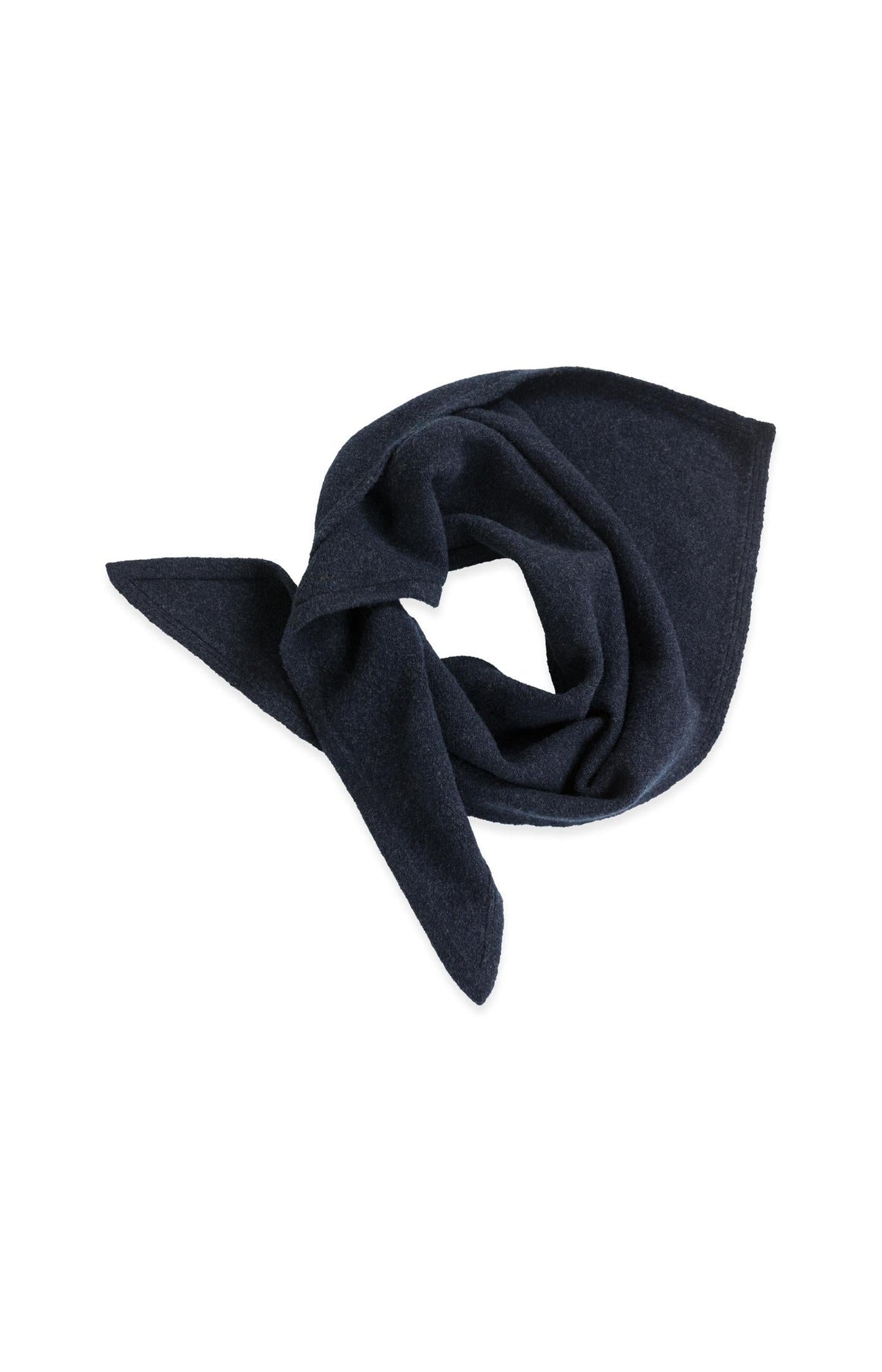 YAYA knitted triangle scarf in navy